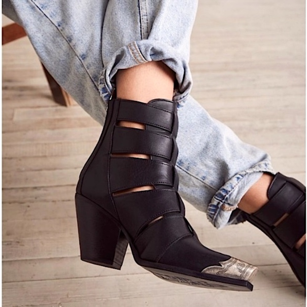 NEW Free People Brayden Fisherman Bootie black NIB NWT - Picture 3 of 16